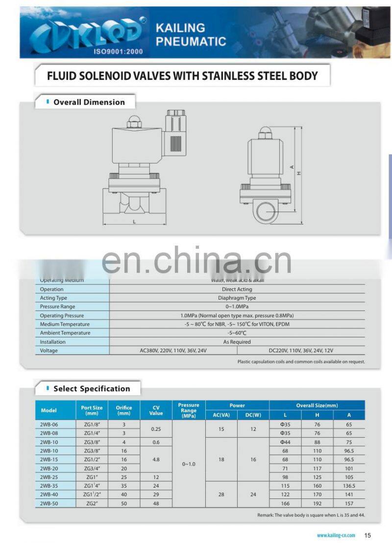 Stainless Steel Material 0 Mpa Start Gas Automatic Shut Off Valve