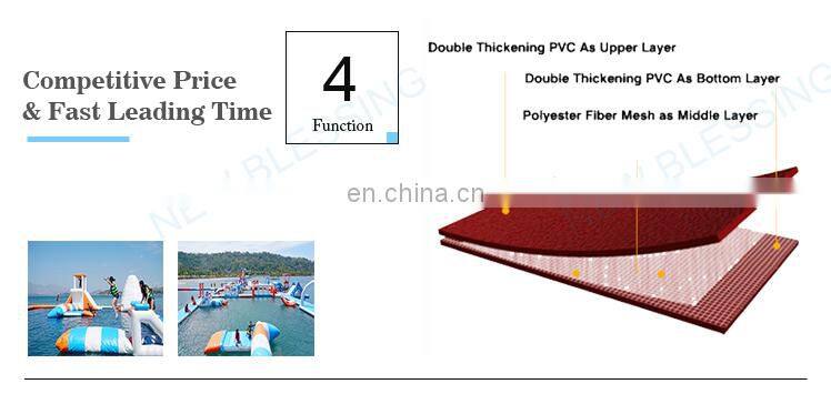 2018 high quality 0.9mm pvc tar inflatable fun aqua park equipment inflatable floating water park in Subic NB002-2