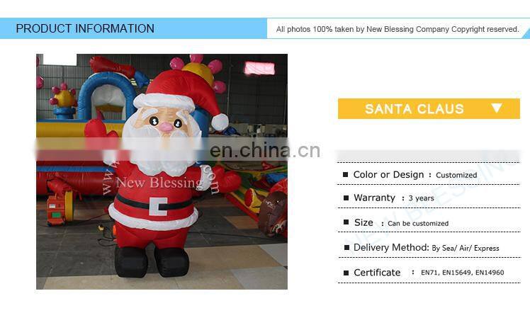 2019 new hot sale workshop PVC giant inflatable santa claus costume christmas ballon for holiday parade NB006-6