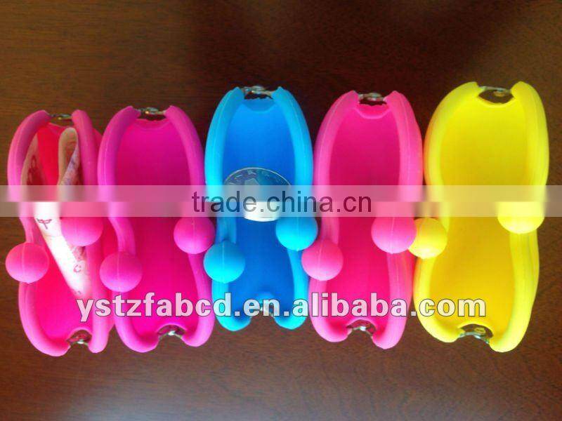 Attractive lady pocket coin purse , fancy mini silicone coin purse