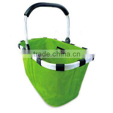 foldable shopping basket with aluminum handle