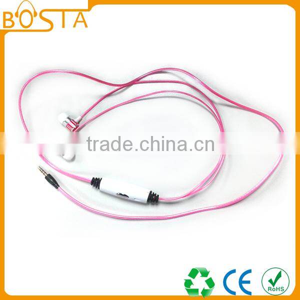 Full light 3.5mm Connectors and In-Ear glowing LED metal stylish fashion earbuds