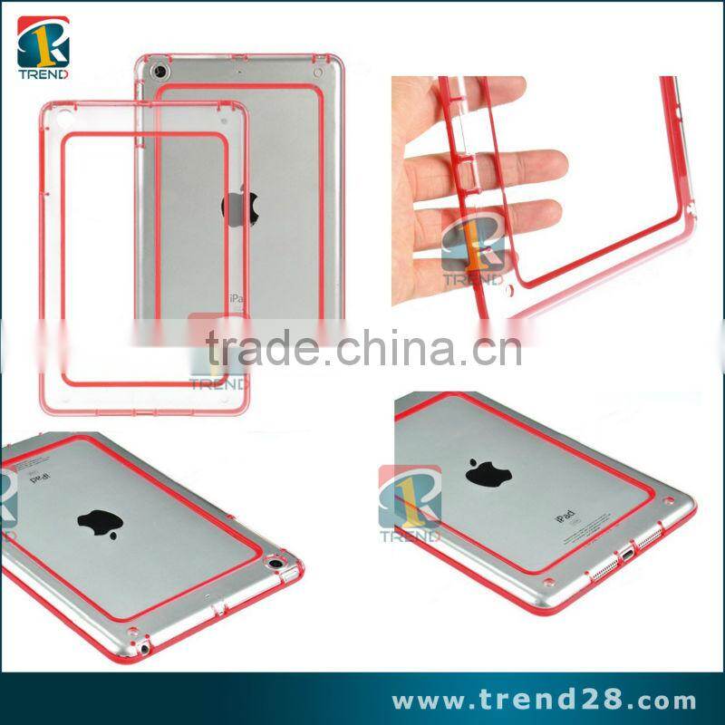 crystal clear bumper case cover for ipad mini tablet
