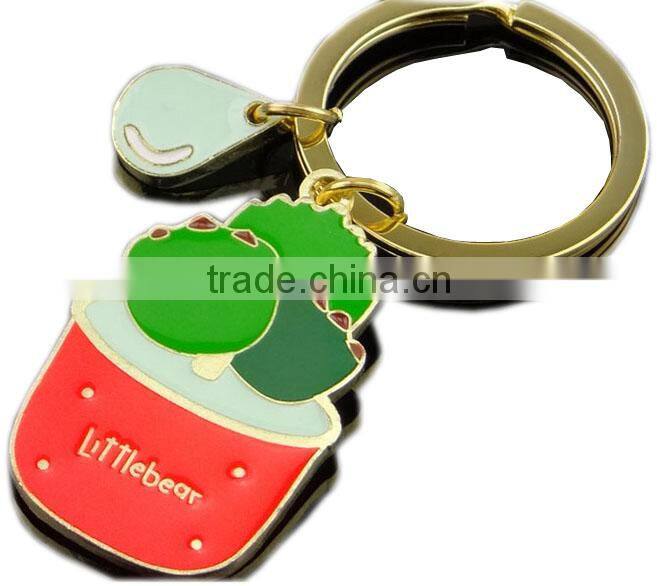 hot selling mini cactus keychain cactus plant keychain