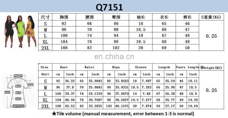 Spring and summer new fashion casual sports suit printed short-sleeved shorts suit plus size women's wholesale custom LOGO