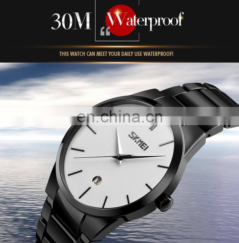 Skmei 9140 jam tangan japan movement quartz watch stainless steel back  men custom watch