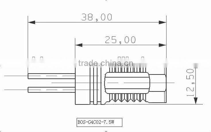 2013 new product 7.5w high power G4 lamp BOS-G4CO2-7.5W