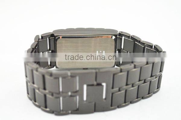 Lava iron samurai blue LED digital bracelet wrist watches for mens gift