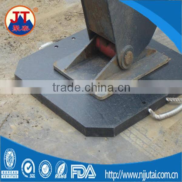 Black OEM uhmwpe truck loading outrigger pads