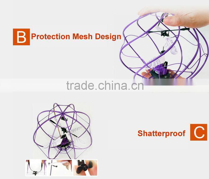 China Manufacture 3 Channel RC Flying Ball with gyroscope, Infrared transmitter, Flying Football, RC Soccer UFO