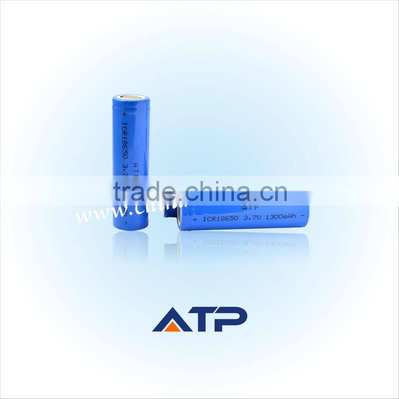 Wholesale 18650 lithium battery / 1300mAh 3.7v 18650 li ion battery