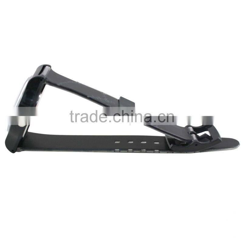 FT1009_BK PVC strap ladies plastic quartz movt flower print watch