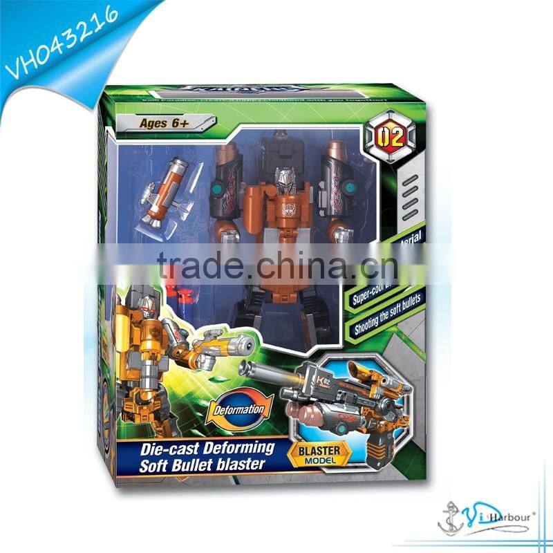 Super Soft Bullets Gun Diecast Transforming Changeable Robot Toy