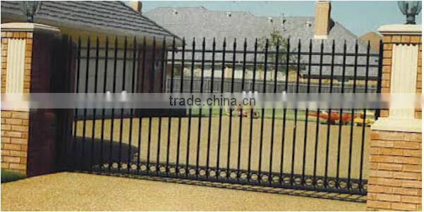 3 rails 5ft high commercial black powder coated pool fence supplier