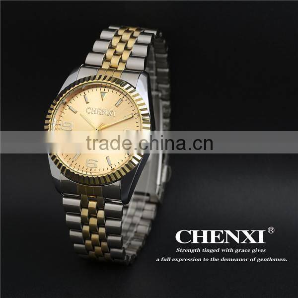 Super Big Deal Fashion Men's Watch Luxury Men Watches Cheap Custom Gold Watches 2 Tone Color Stainless Steel Quartz Watch