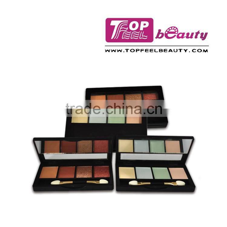 4 color eyeshadow & concealer with mirror and brush