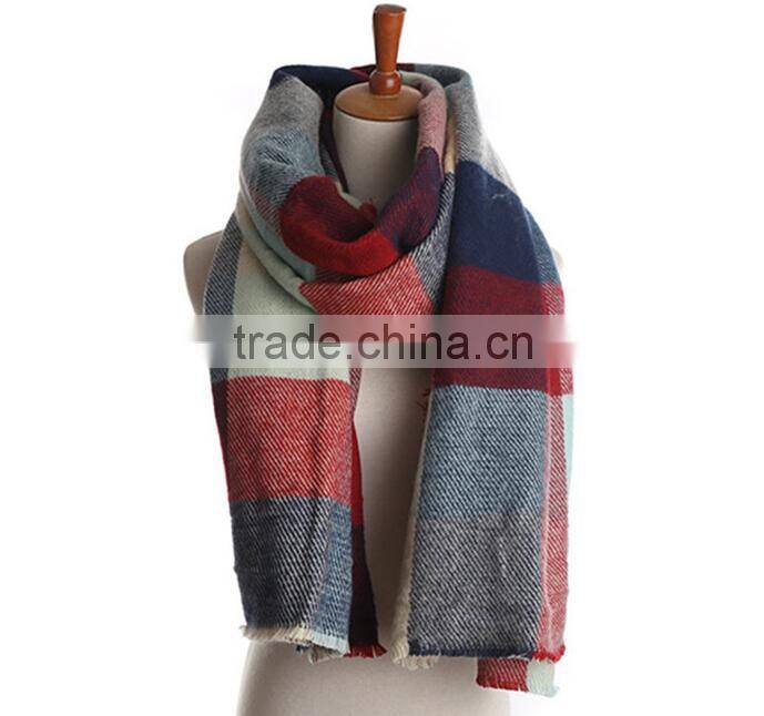 New Tassel Striped Plaid Fashion Woman Cashmere Poncho