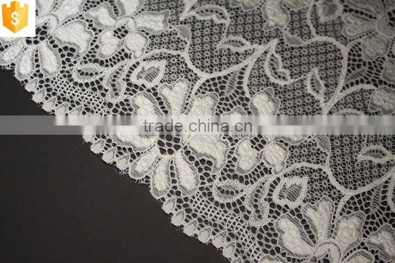 pretty design stretch lady lace fabric,fancy flower elastic lace fabric
