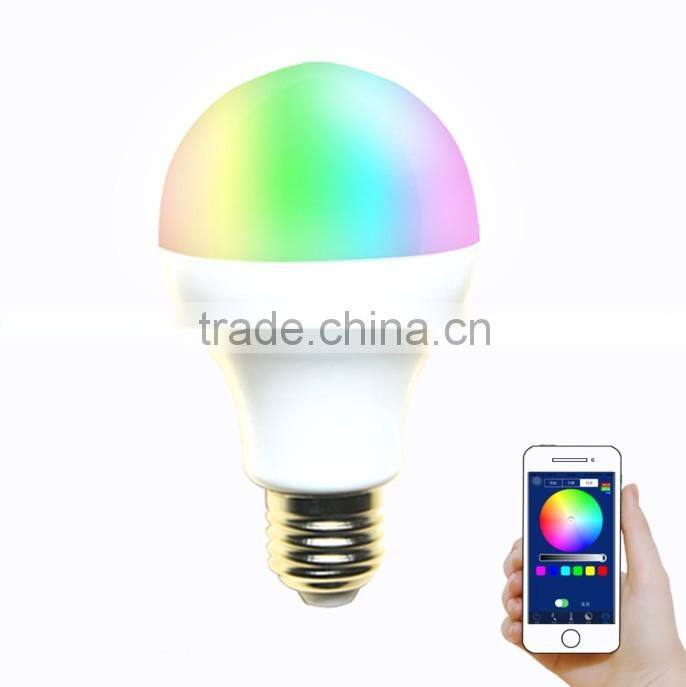 2.4G remote controlled milight 5W 7W 9W led wifi rgb bulb E26 E27