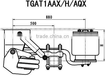 Factory direct supply semi-trailer air bag suspension