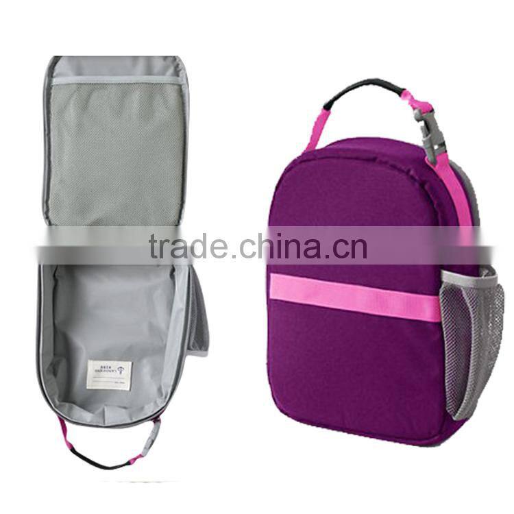 Large volume insulated zippered cute tote lunch bag