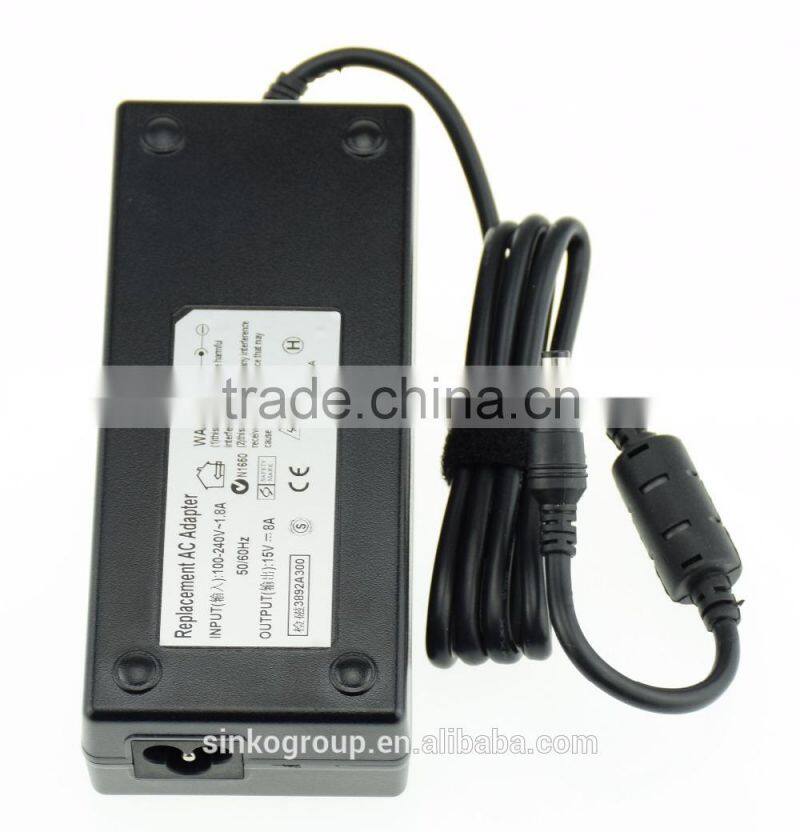 15v 8a shenzhen wholesale ac laptop adapter charger for Toshiba 6.3*3.0mm