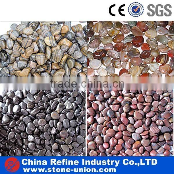 hot sale polished grade A stripe pebble