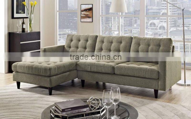 Fresh green fabric living room sofa set with buttons XYN2060