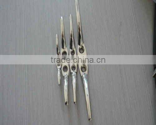 Steel Electric Galvanized or Stainless steel AISI 304 &316 flag halyard cleat 67*12mm in China manufacturer