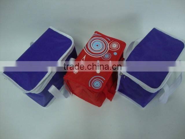 2016 large volume customized size/color food bag non woven polyester frozen food lunch insulated cooler bag