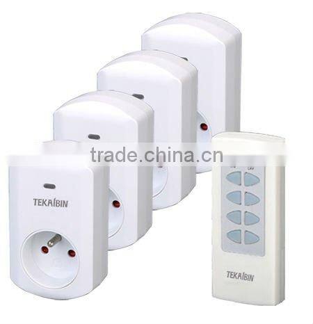 TW68F, 1v1, 1v2, 1v3, 1v4, wireless Remote Control Socket (French type, plug-in)