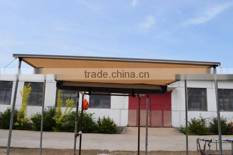 High quality oxford waterproof retractable roof awning for cars with mesh annex