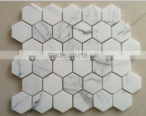 High Quality White Marble Carrara White Mosaic for Interior Decoration