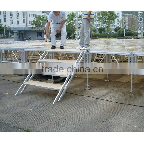 Outdoor performance adjustable aluminum stage platform