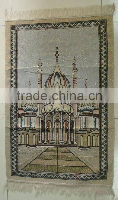 Muslim jacquard 75% cotton25% polyester prayer rug DM-002
