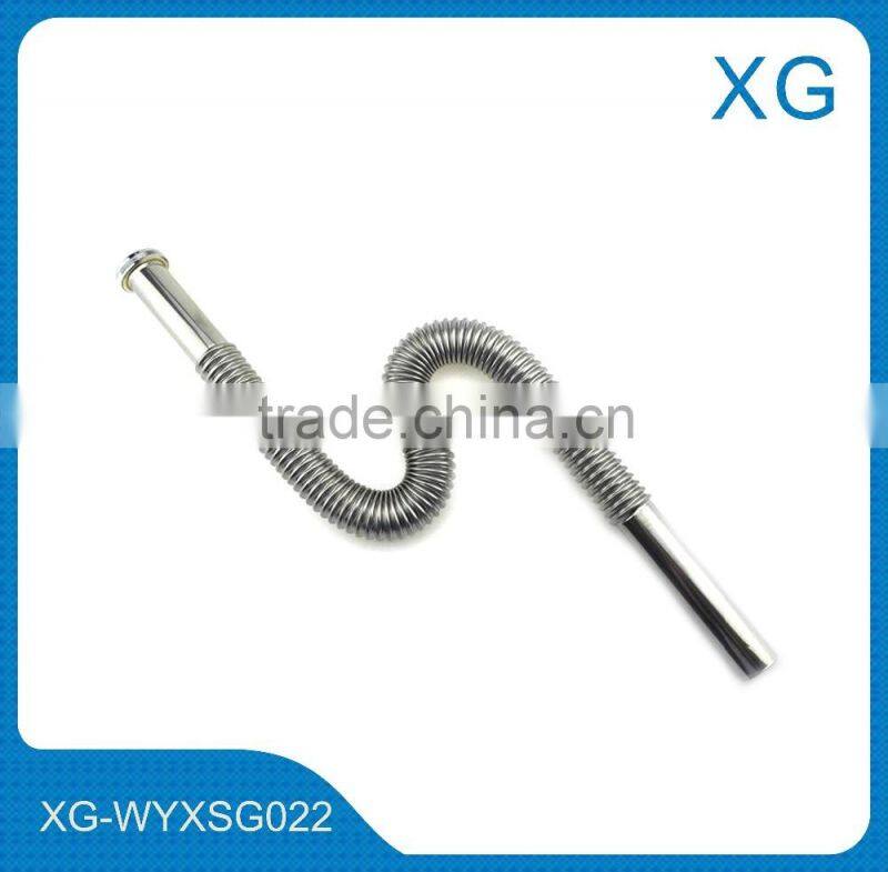 PP&PE flexible wash basin drain hose/plastic flexible corrugation hose for basin sink/ABS waste hose