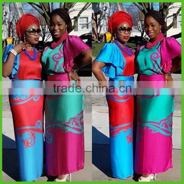 Culture Print collection fashion satin silk fabric/100% raw silk fabric for maxi dress