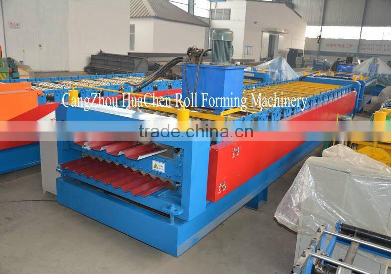 china supplier HC35-27 Galvanized Wall Tile Making Machine / Steel Roofing Profile Cold Roll Forming Machine