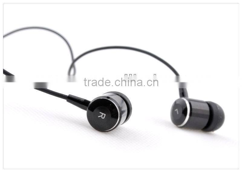 Best selling best quality metal headphone in-ear earphone with flat cable