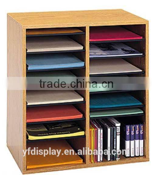 Customized White Oil Finished Wooden Book Organizer