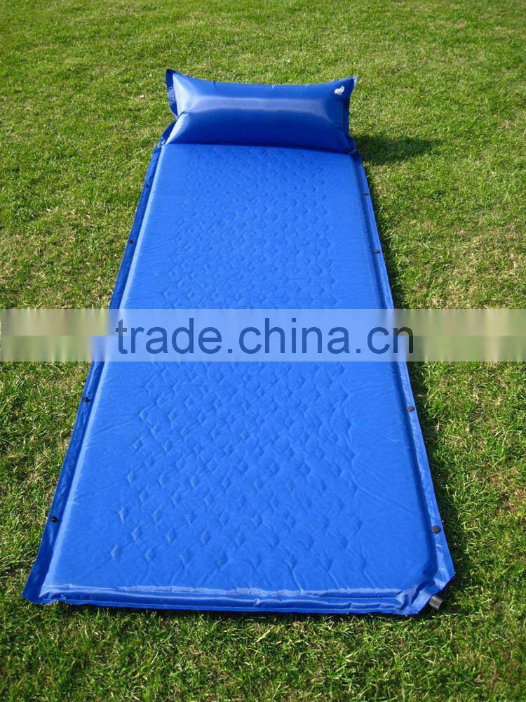 Outdoor single person thicken self inflatable air mattress camping