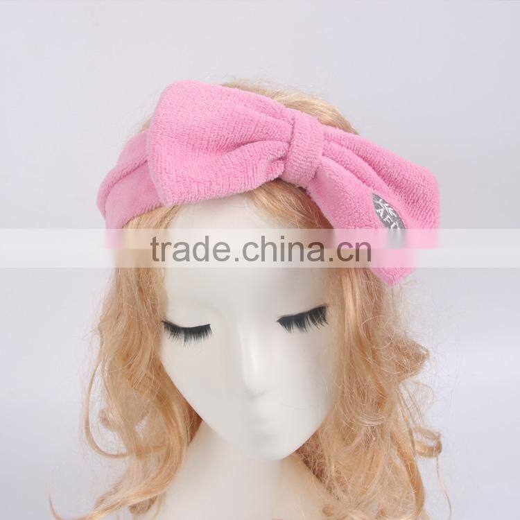 Hot sell headband packing box purple bow headband with hand face towel