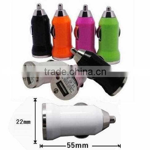 Bullet Style USB Port Promotional Car Charger with 5v 3100mA Output