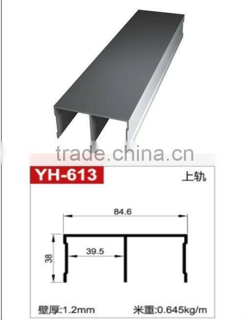 sandblasting aluminium profile sliding doors mullion