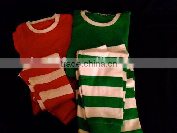 2015Children Clothing Set,Fashionable pink stripe pajama Design,Printed Kids Pajamas Set