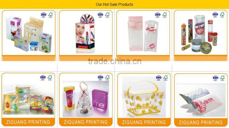 Custom printed transparent PVC packing box