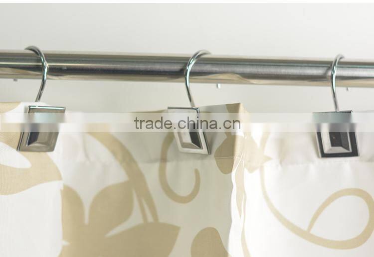factory supply metal shower curtain hook /metal shower curtain hooks/Bath Shower Ring Loop Bathroom Curtain Hooks