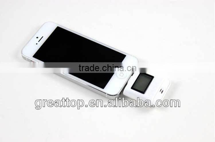 High Quality Alcohol Tester for iphone5/4S/4/5S Alcohol Analyzer Detector(Micro USB)