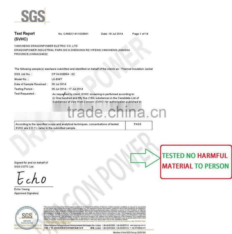 High Quality Detachable pipe insulation jacket energy saving