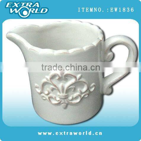 spring flower ceramic milk jug